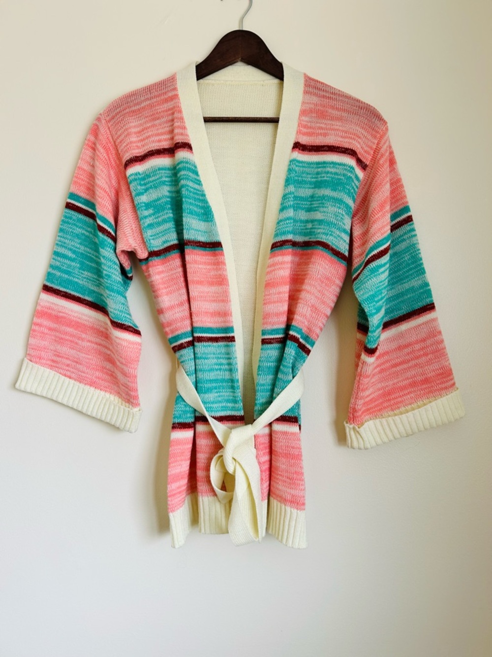 VINTAGE 70s Belted Cardigan